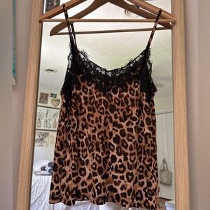 Zara Animal Print With Lace Tank
